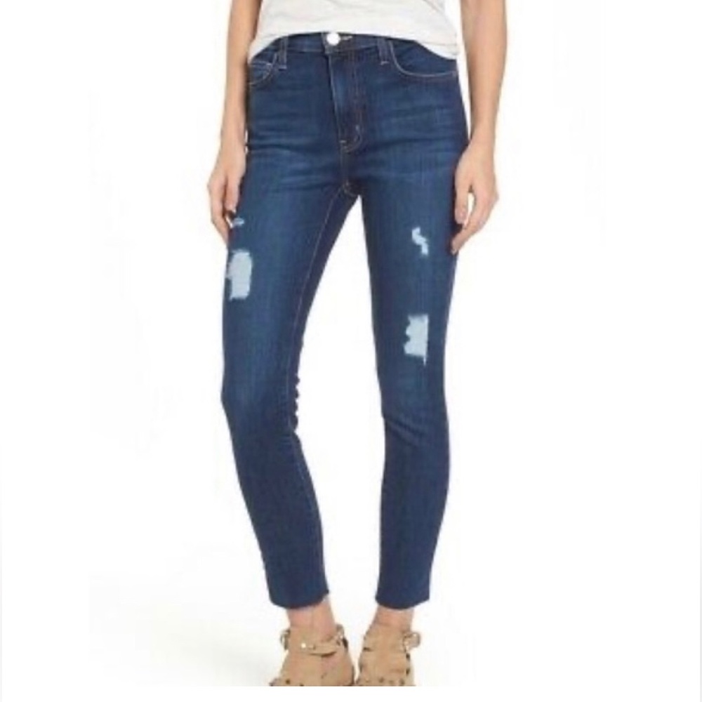 Current/Elliott The Highwaist Stiletto Great Love Destroy with Raw Hem Jean 26